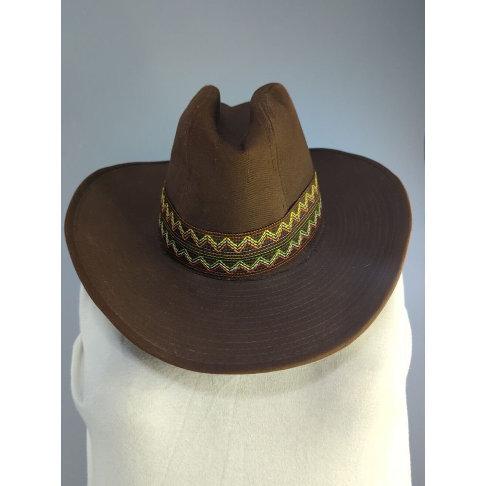 GW Vintage Men's Brown Cowboy Hat Size Small 6 3/4-6 7/8‎